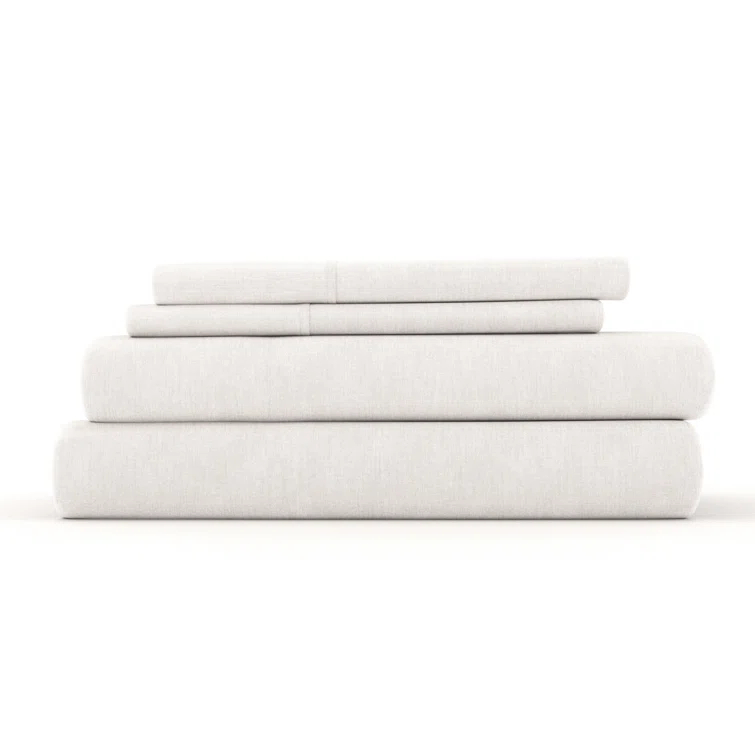 Luxury Rayon From Bamboo Linen Blend 4 Piece Sheet Set