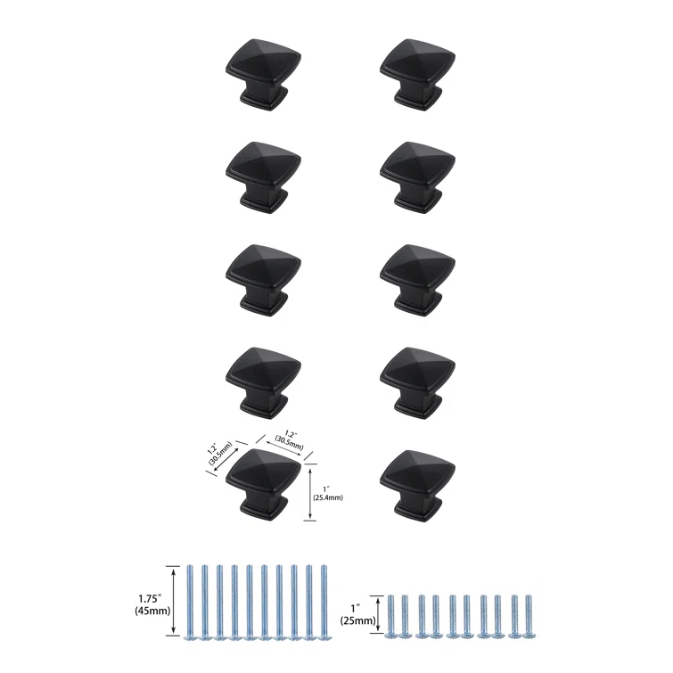 Courey 1.2" Length Square Knob