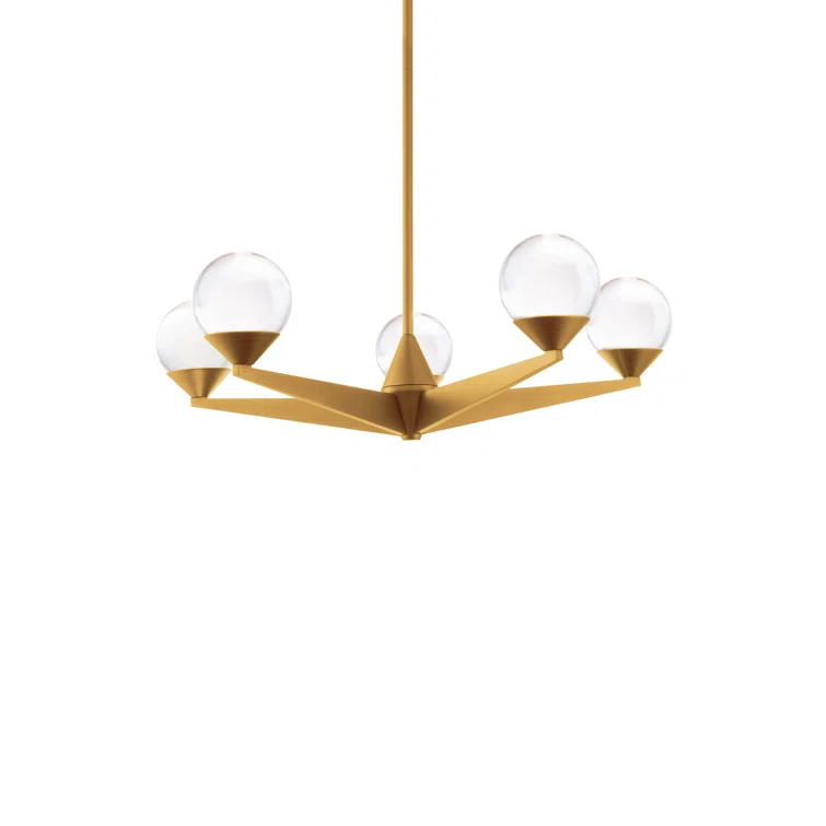 Double Bubble 5 - Light Dimmable LED Globe Chandelier