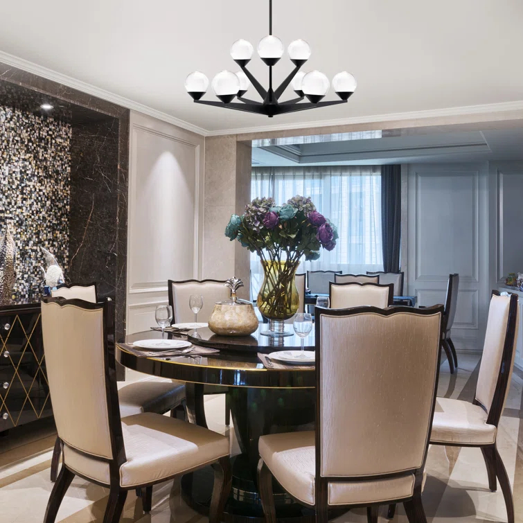 Double Bubble 9 - Light Dimmable LED Sputnik Sphere Chandelier