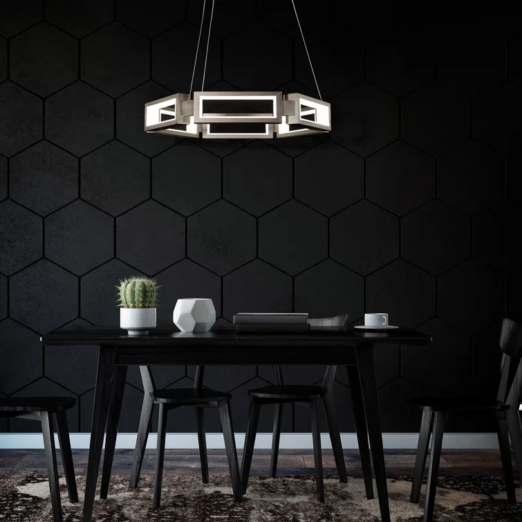 Modern Forms Mies 6 - Light Dimmable LED Geometric Chandelier