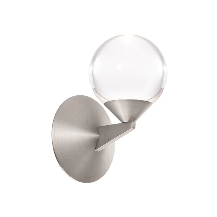 Double Bubble Aluminum LED Armed Sconce