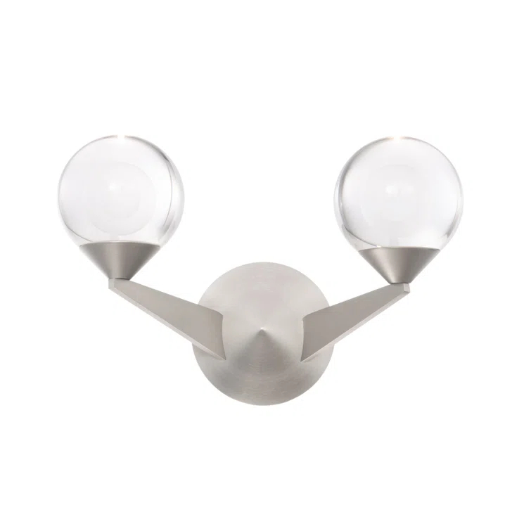 Double Bubble Aluminum LED Armed Sconce