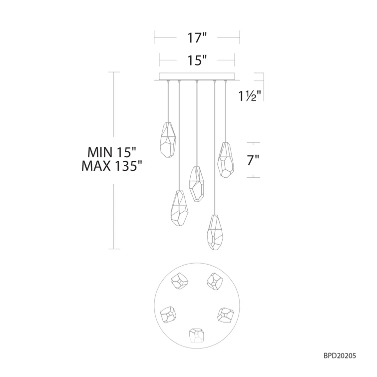 Martini 5 - Light LED Cluster Pendant