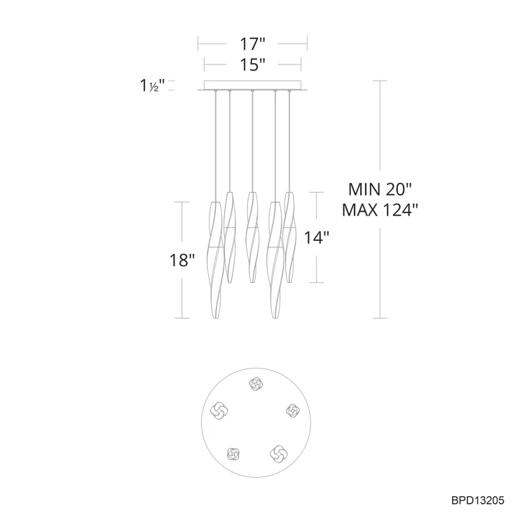 Kindjal 5 - Light LED Unique/Statement Pendant