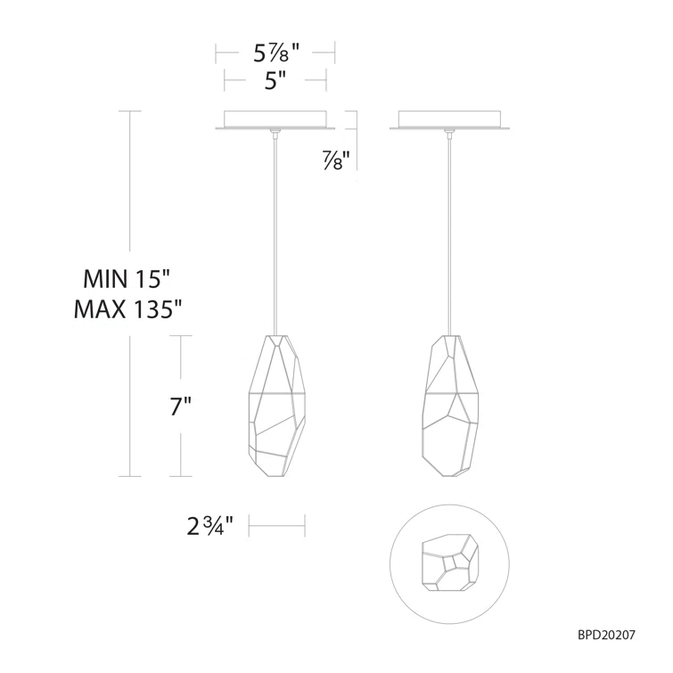 Martini 1 - Light LED Single Pendant