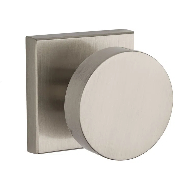Contemporary Double Dummy Door Knob with Contemporary Square Rose