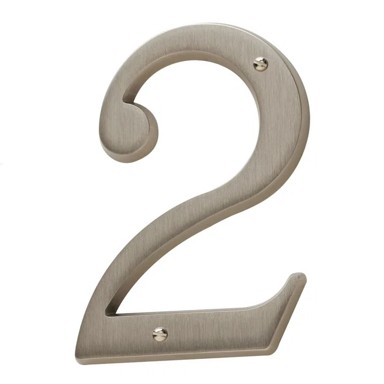 4.75" H Brass House Number