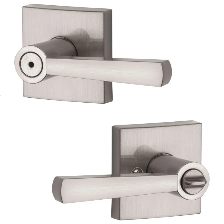Baldwin Spyglass Bed/Bath Lever in SN