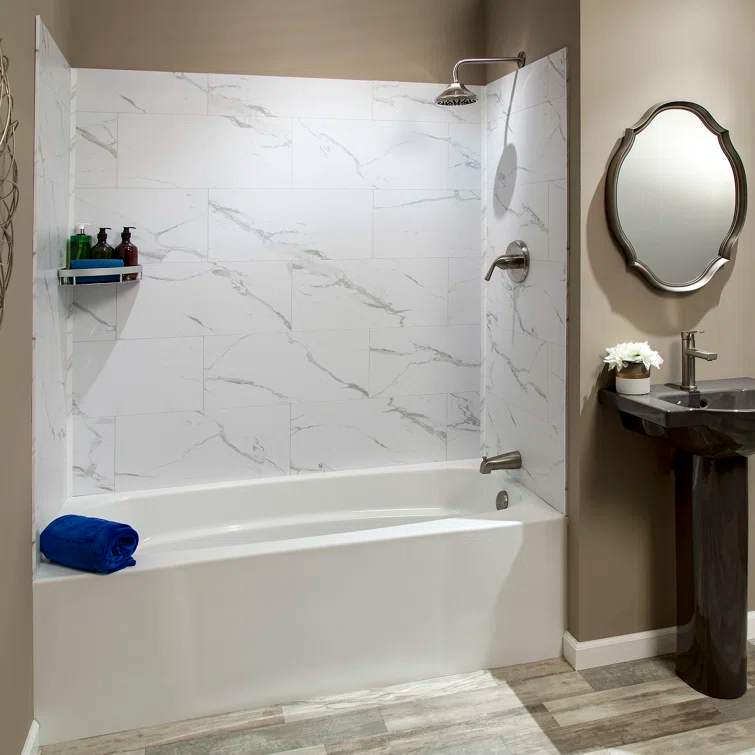 Palisade 23.2 in. x 11.1 in. Tile Shower and Tub Surround Kit