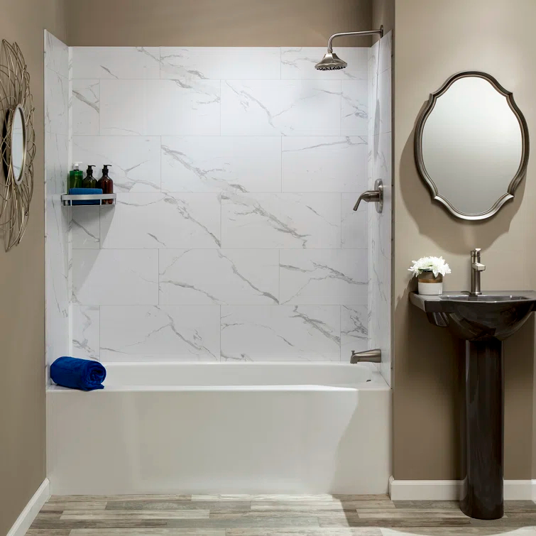 Palisade 23.2 in. x 11.1 in. Tile Shower and Tub Surround Kit