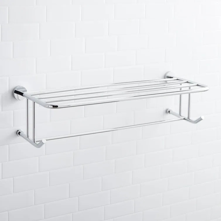 Ceeley Collection Wall-Mount Towel Rack with Shelf