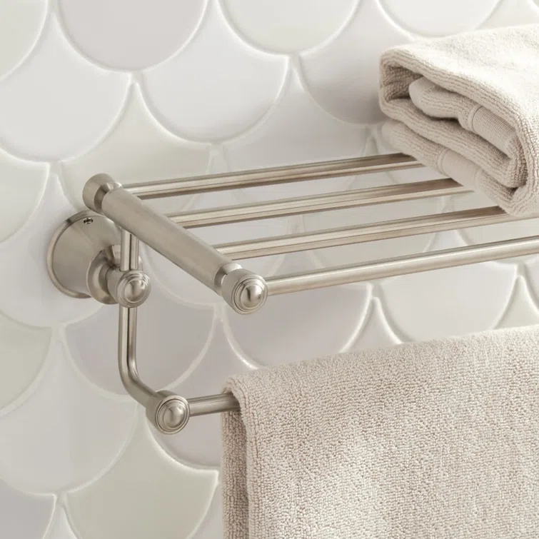 Cooper Collection Wall-Mount Towel Rack with Shelf