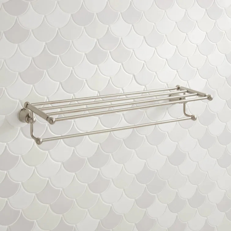 Cooper Collection Wall-Mount Towel Rack with Shelf