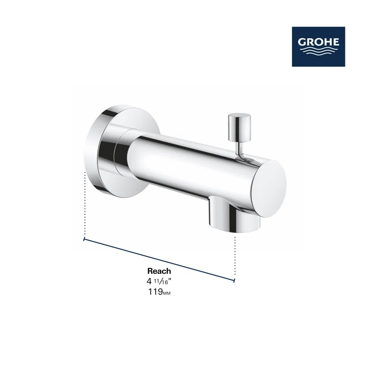 Concetto™ Single Handle Wall Mounted Tub Spout with Diverter
