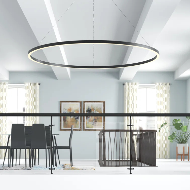 Tania 100-277V ETL Certified Integrated LED Height Adjustable Ring Chandelier