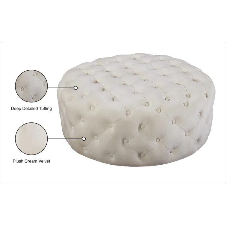 Plattsburgh Velvet Ottoman