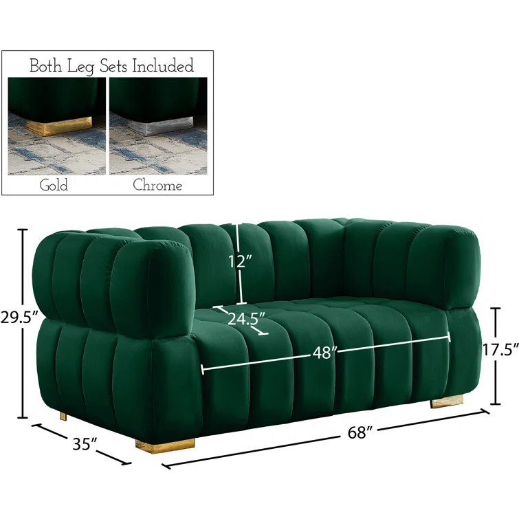 Tavarez 68'' Velvet Loveseat