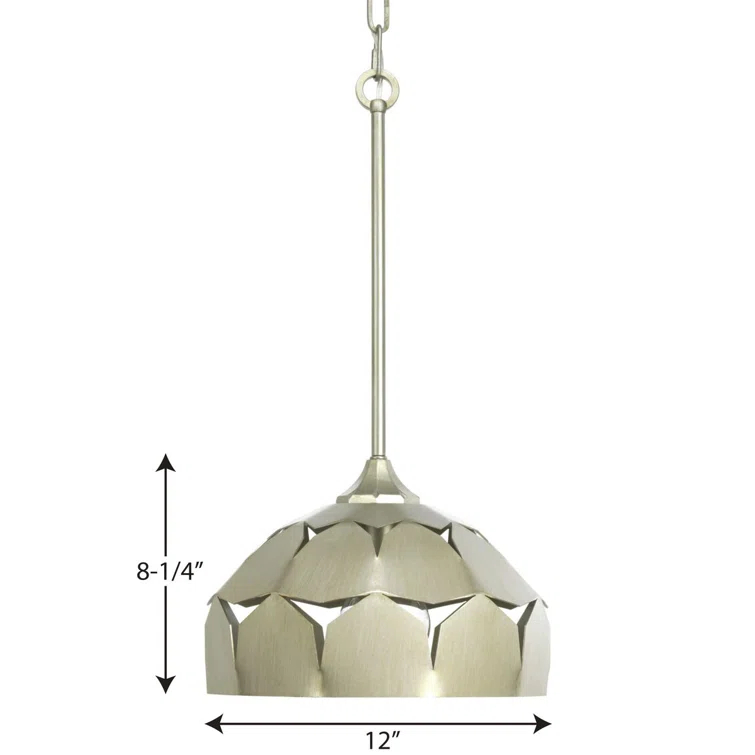Yerba 1 - Light Silver Ridge Single Pendant