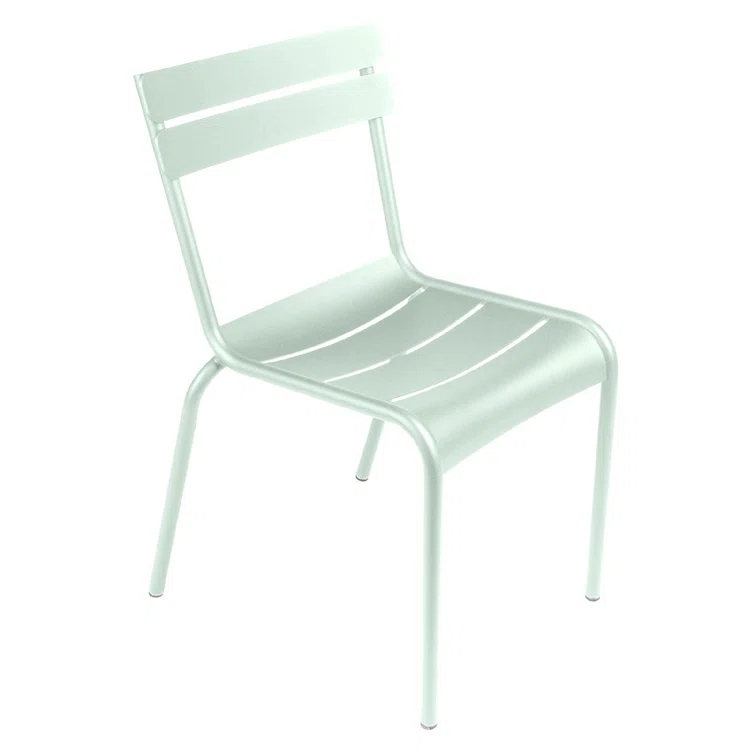 Luxembourg Aluminum/Powder Coated Aluminum Outdoor Stacking Dining Side Chair