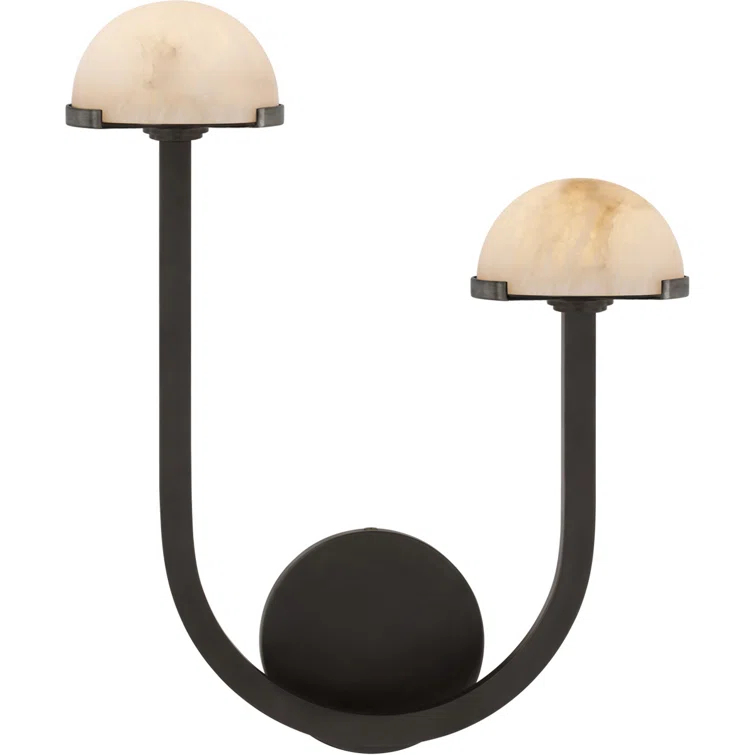 Pedra Bronze and Black Dimmable LED Wall Sconce, 15 in
