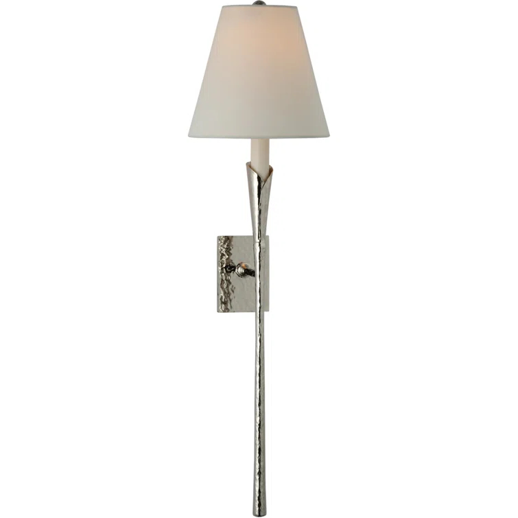 Aiden Polished Nickel 32" LED Botanical Wall Sconce