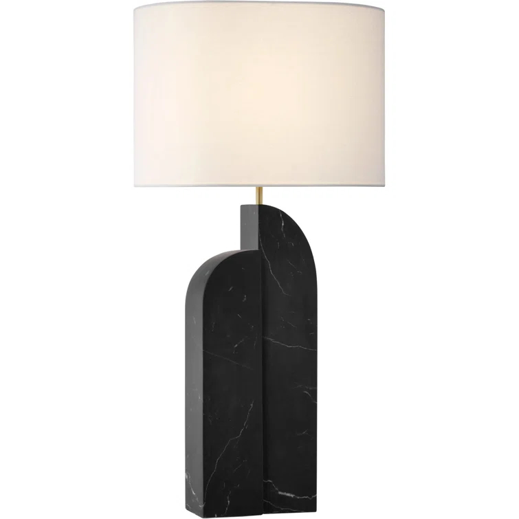 Adjustable Black Marble Outdoor Table Lamp