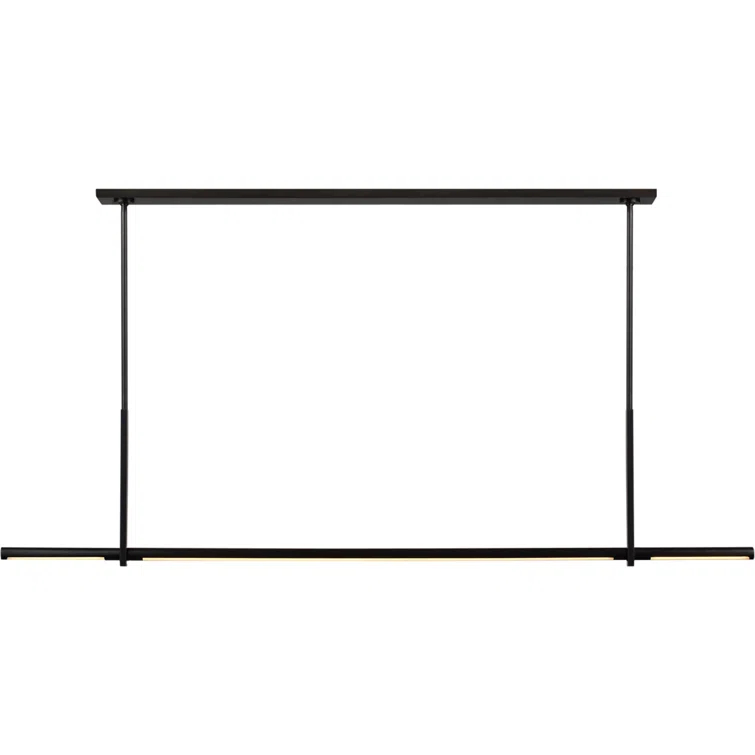 Axis 59.5'' Polished Nickel LED Linear Island Pendant Light