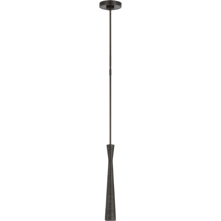 Utopia Slim Aged Iron LED Mini Pendant Light