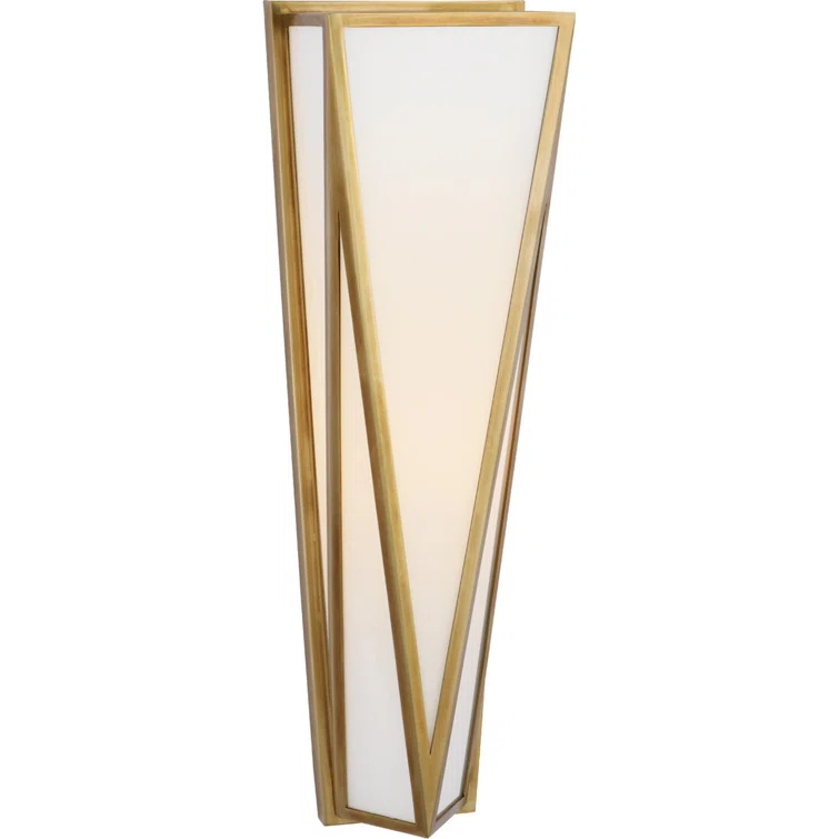 Hand-Rubbed Antique Brass Geometric LED Wall Sconce