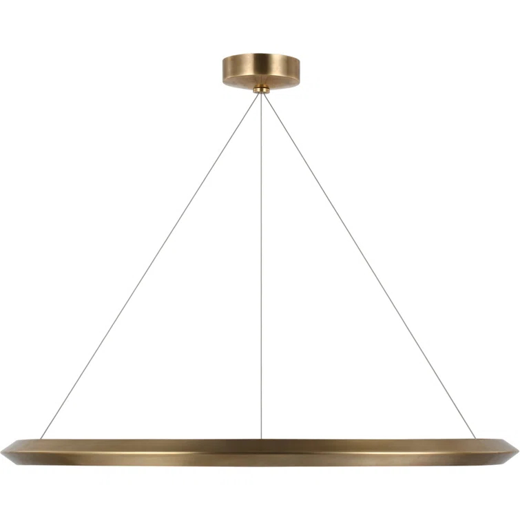 Natural Brass 38" LED Ring Chandelier