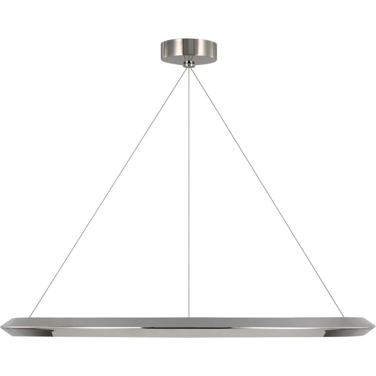 Encircle Polished Nickel 38" LED Crystal Chandelier