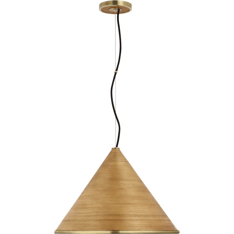 Hand-Rubbed Antique Brass and Crystal LED Pendant Light