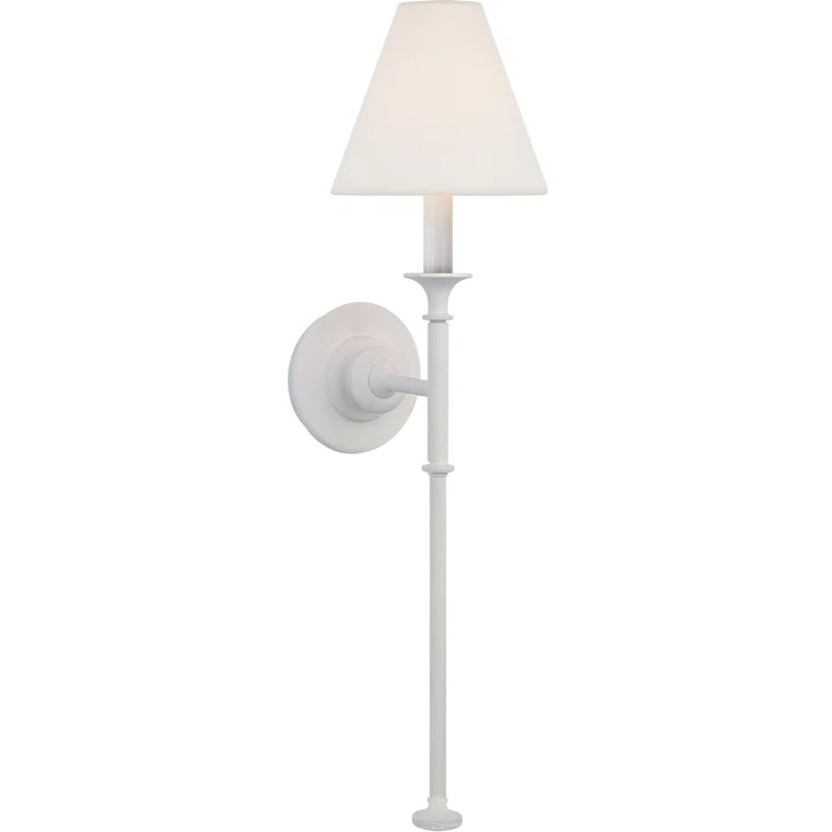 Piaf Plaster White Dimmable Iron LED Wall Sconce