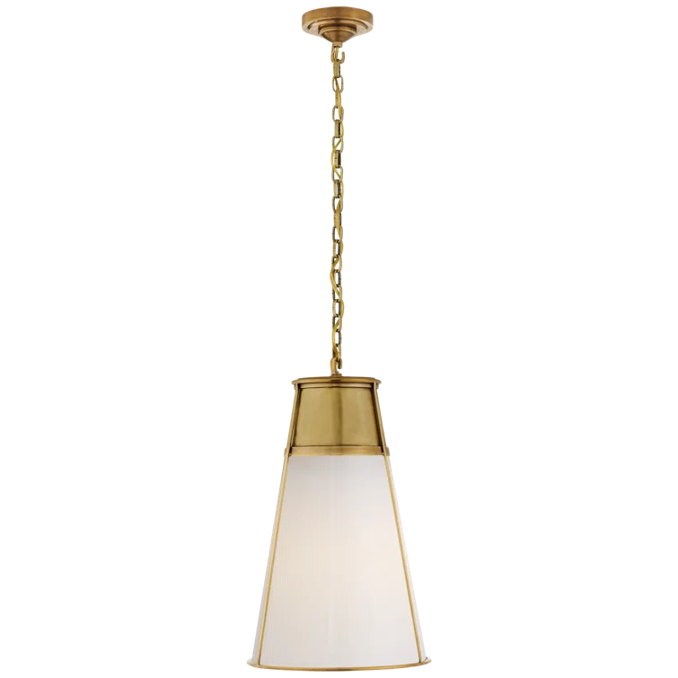 Robinson Large Bronze and Glass Pendant Light