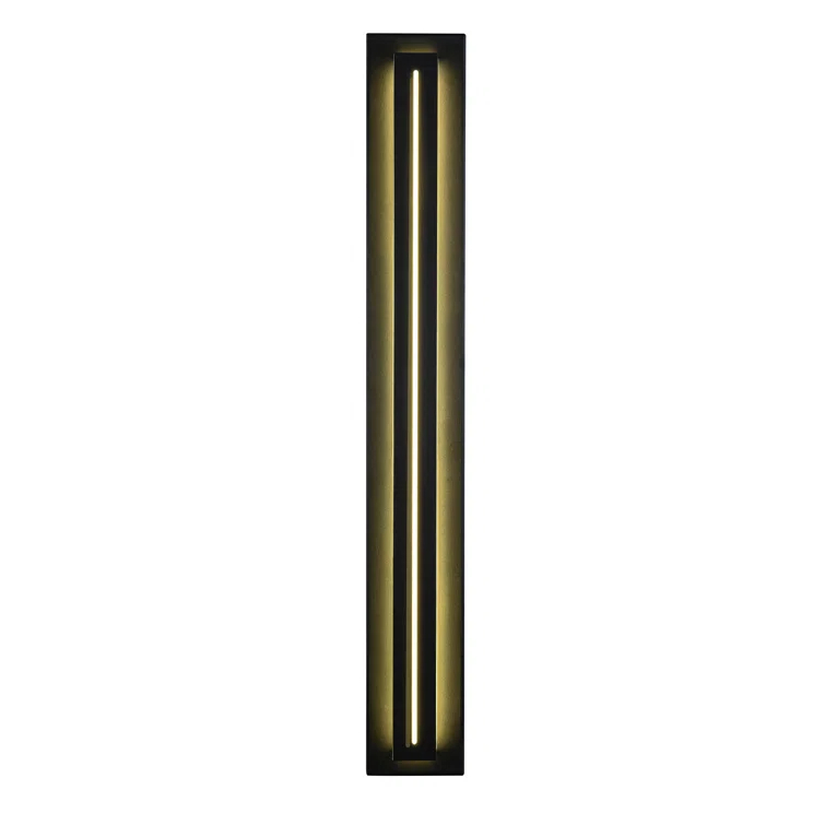 Bel Air Modern Black LED Outdoor Wall Sconce, 38in Dimmable