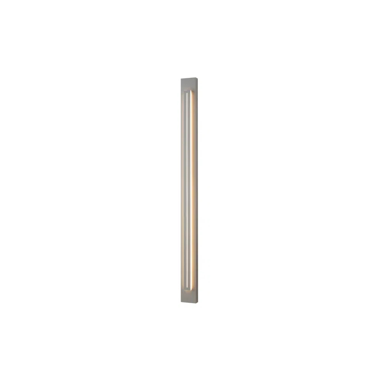 Tall Silver LED Outdoor Wall Light with Dimmable Feature