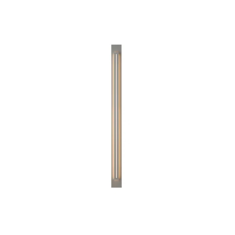 Tall Silver LED Outdoor Wall Light with Dimmable Feature