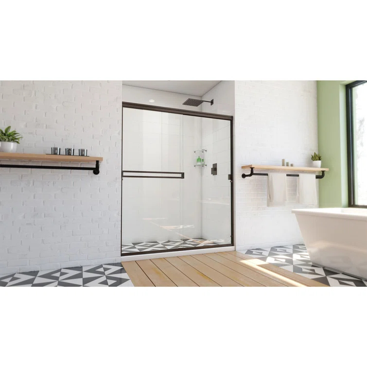 DreamLine Alliance Pro BG 56-60 in. W x 70 3/8 in. H Semi-Frameless Sliding Shower Door