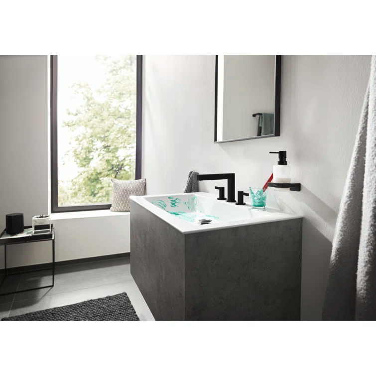 hansgrohe Finoris Widespread Faucet 110 with Pop-up Drain, 1.2 GPM