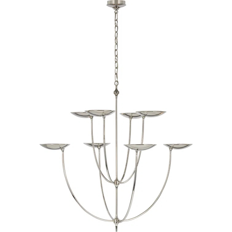 Keira Polished Nickel 8-Light LED Chandelier