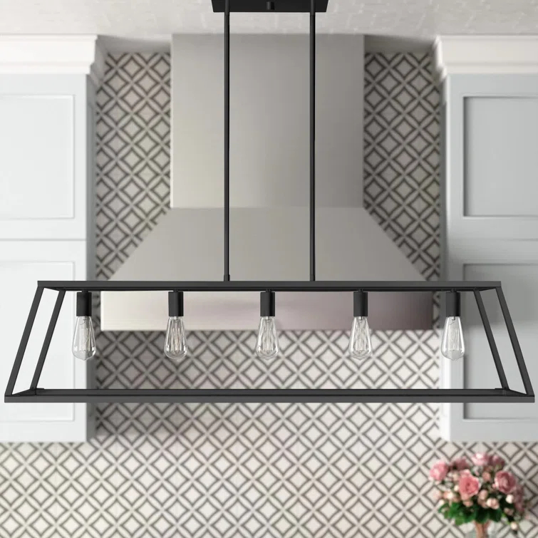 Clare 5 Light Metal Dimmable Kitchen Island Chandelier