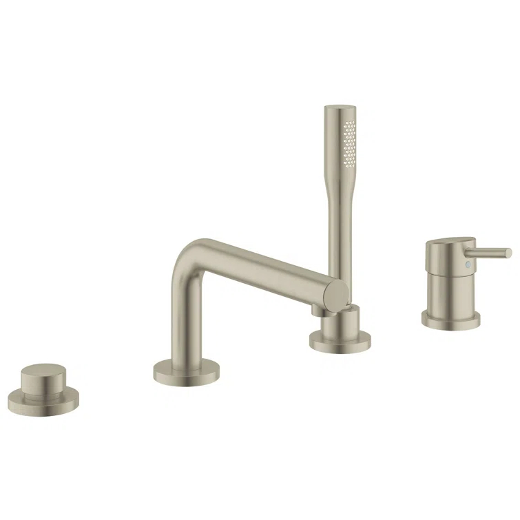 Concetto™ Single Handle Deck Mounted Roman Tub Faucet Trim with Diverter and Handshower