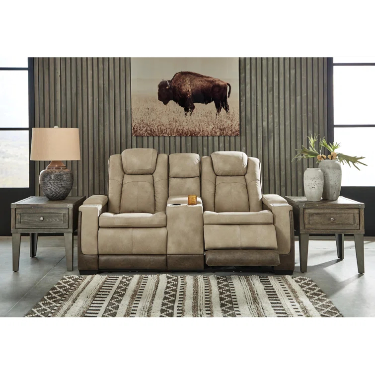 75'' Faux Leather Power Reclining Loveseat