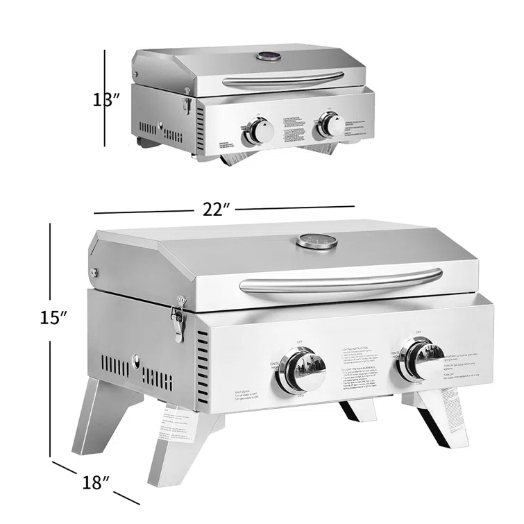 Costway 2 - Burner Portable Liquid Propane Infrared Gas Grill