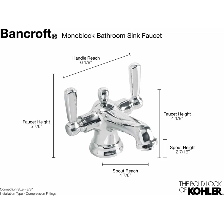 Bancroft® Single Hole Bathroom Faucet with Drain Assembly