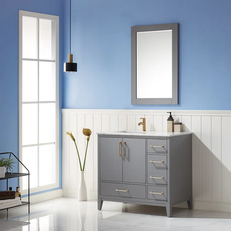 Ivy Wood Flat Wall Mirror