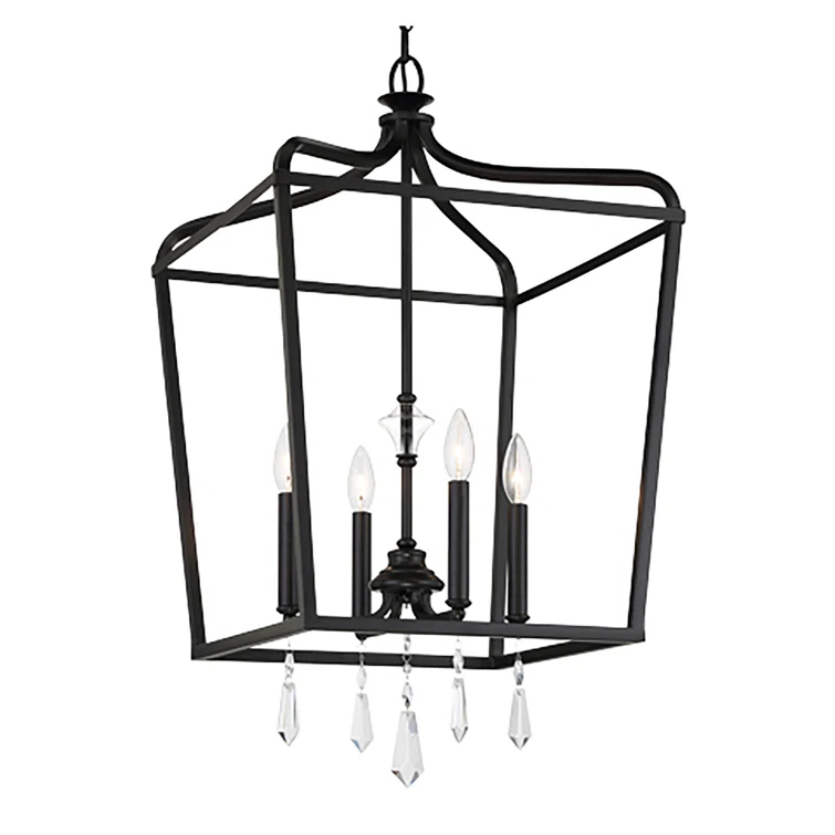4 - Light Dimmable Lantern Geometric Chandelier