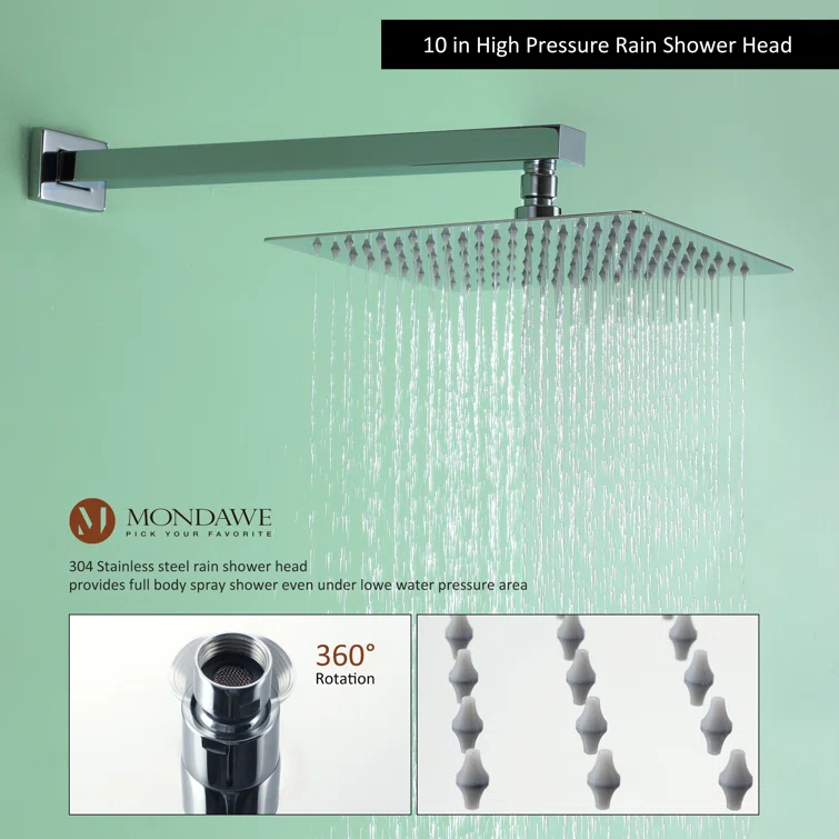Calder Complete Shower System with Rough in-Valve