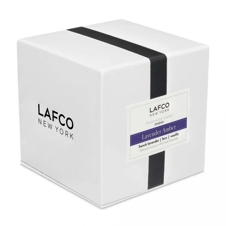 Lavender Amber Scented Jar Candle